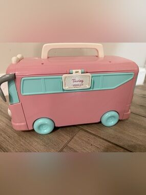 Portable Pink & Aqua Touring Camper Van Toy by